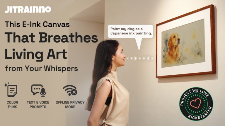 Jitrainno:E-Ink Canvas Breathes Living Art from Whispers
